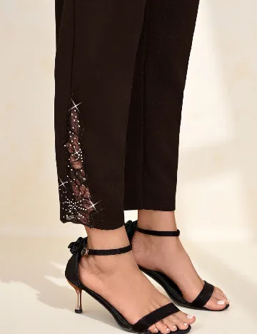 Pantaloni SHEIN CURVE, maro