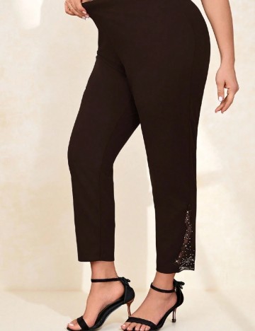 Pantaloni SHEIN CURVE, maro