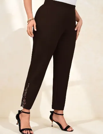 Pantaloni SHEIN CURVE, maro