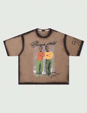 Tricou Oversize Romwe, maro