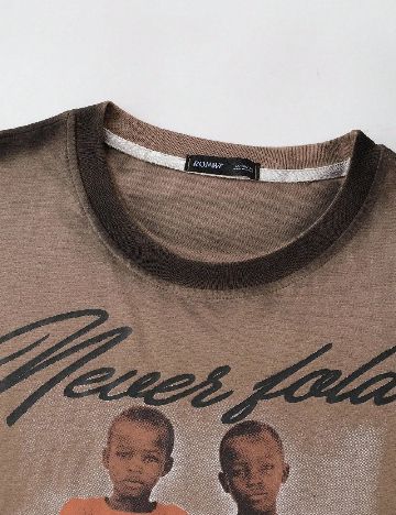 Tricou Oversize Romwe, maro