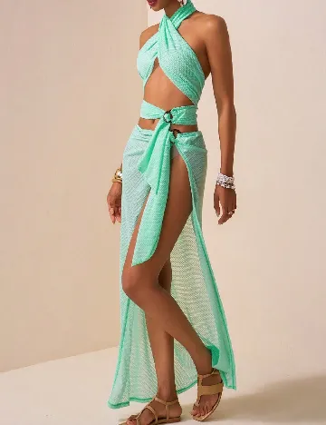 Compleu De Plaja SHEIN, turcoaz