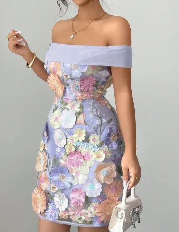 Rochie scurta SHEIN, floral print