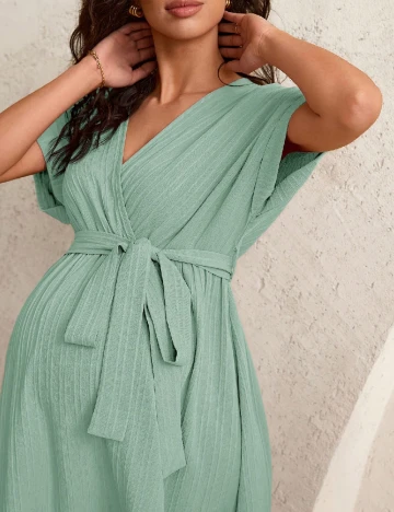 Rochie medie SHEIN Maternity, verde