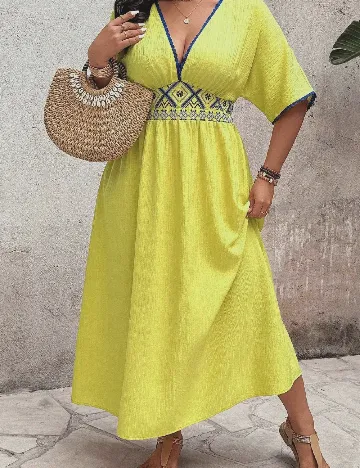 Rochie lunga SHEIN CURVE, galben