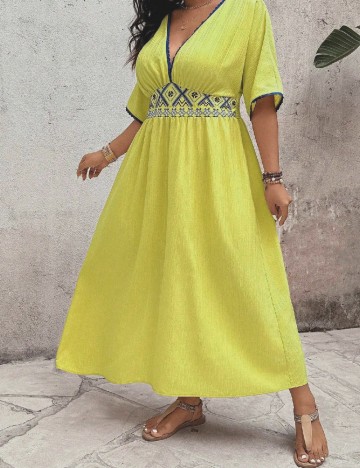 Rochie lunga SHEIN CURVE, galben