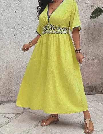 Rochie lunga SHEIN CURVE, galben