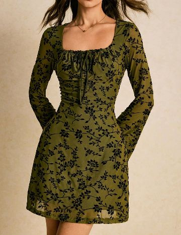Rochie scurta SHEIN, verde