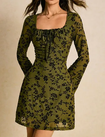 Rochie scurta SHEIN, verde