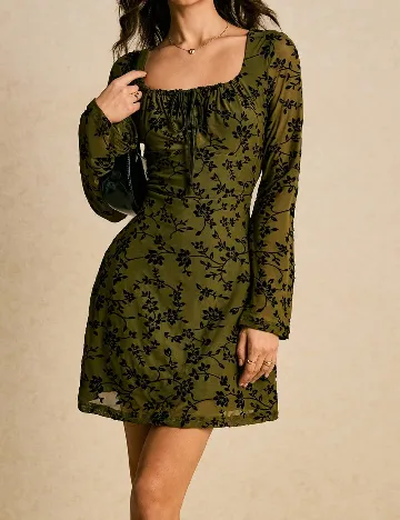 Rochie scurta SHEIN, verde