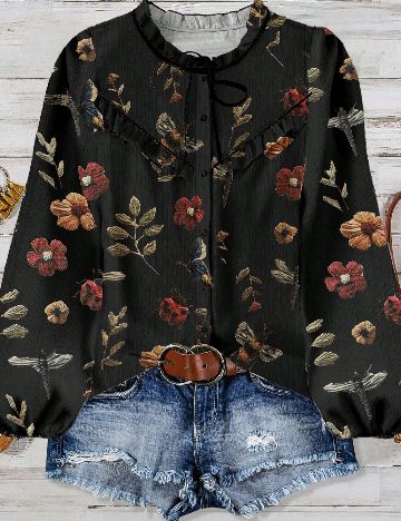 Bluza SHEIN CURVE, negru