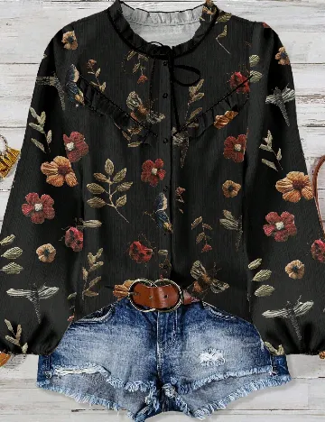 Bluza SHEIN CURVE, negru