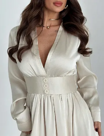 Rochie medie SHEIN, ecru