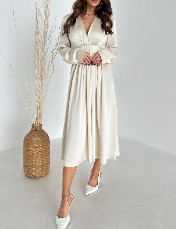 Rochie medie SHEIN, ecru