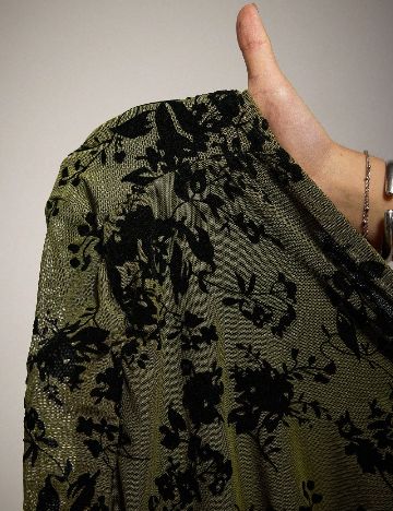 Rochie scurta SHEIN CURVE, verde/negru