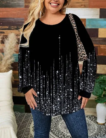 Bluza SHEIN CURVE, negru