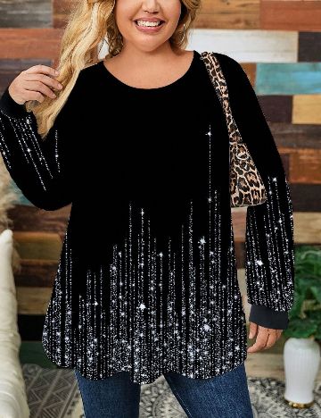 Bluza SHEIN CURVE, negru