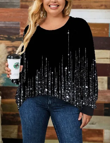 Bluza SHEIN CURVE, negru