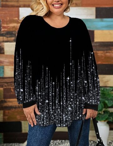 Bluza SHEIN CURVE, negru