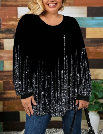 Bluza SHEIN CURVE, negru