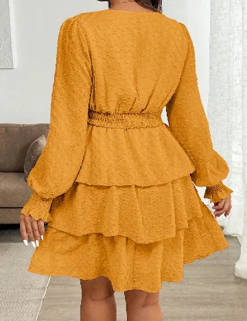 Rochie scurta SHEIN CURVE, portocaliu