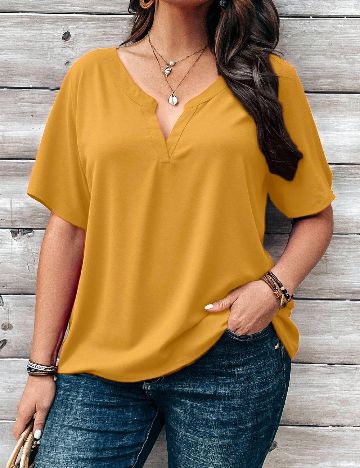 Bluza SHEIN CURVE, galben