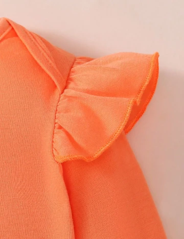 Compleu Shein Kids, portocaliu/alb