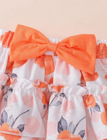 Compleu Shein Kids, portocaliu/alb