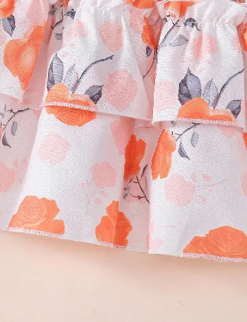 Compleu Shein Kids, portocaliu/alb