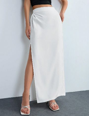 Fusta SHEIN, alb