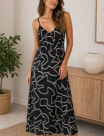 Rochie lunga Only, negru