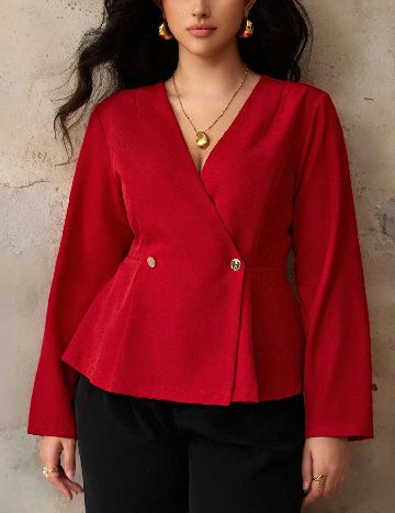 Bluza SHEIN CURVE, rosu