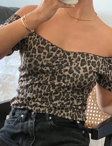 Tricou Dazy, animal print