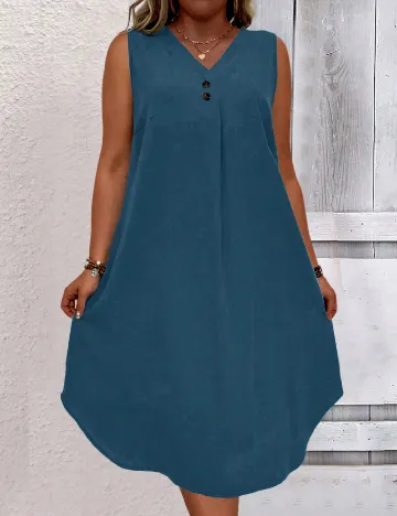 Rochie medie SHEIN CURVE, albastru