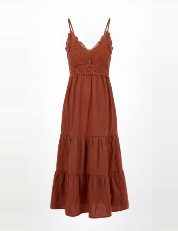 Rochie medie Only Maternity, caramiziu