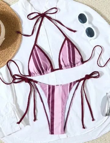 Costum de baie SHEIN, mov/roz