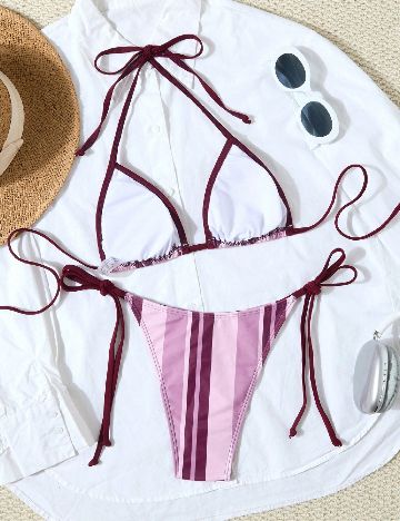 Costum de baie SHEIN, mov/roz