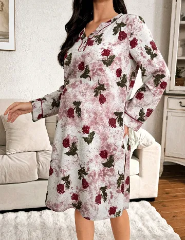 Rochie de noapte SHEIN Maternity, floral print