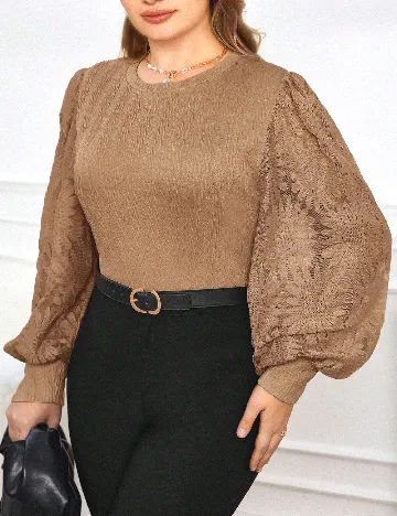 Bluza SHEIN CURVE, maro