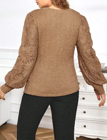 Bluza SHEIN CURVE, maro