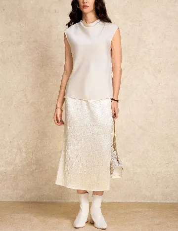 Fusta SHEIN, ecru