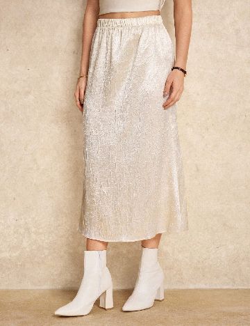 Fusta SHEIN, ecru