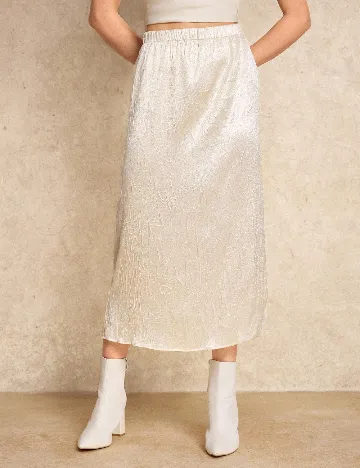Fusta SHEIN, ecru