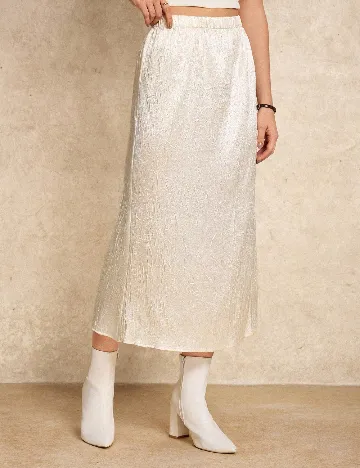 Fusta SHEIN, ecru