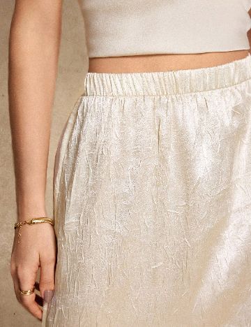 Fusta SHEIN, ecru