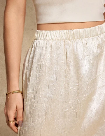 Fusta SHEIN, ecru