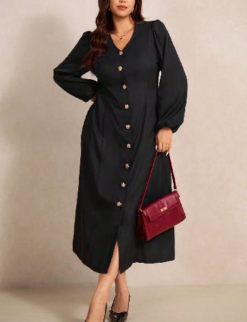 Rochie medie SHEIN CURVE, negru