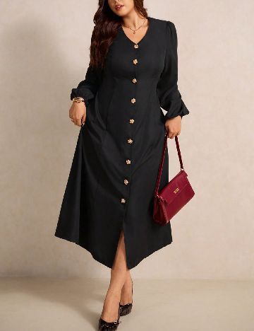 Rochie medie SHEIN CURVE, negru