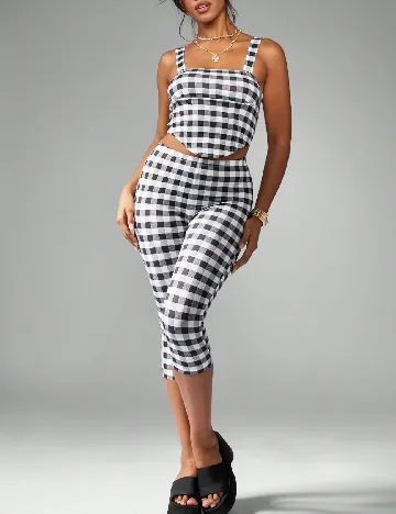 Compleu SHEIN, alb/negru