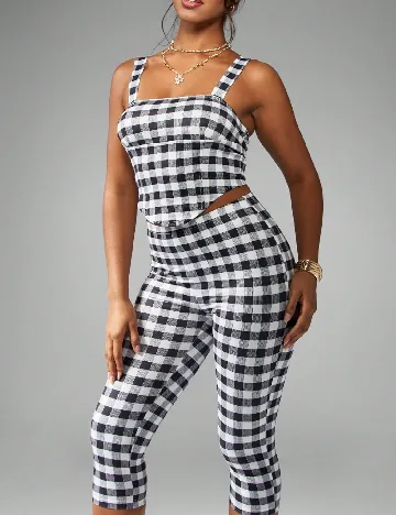 Compleu SHEIN, alb/negru